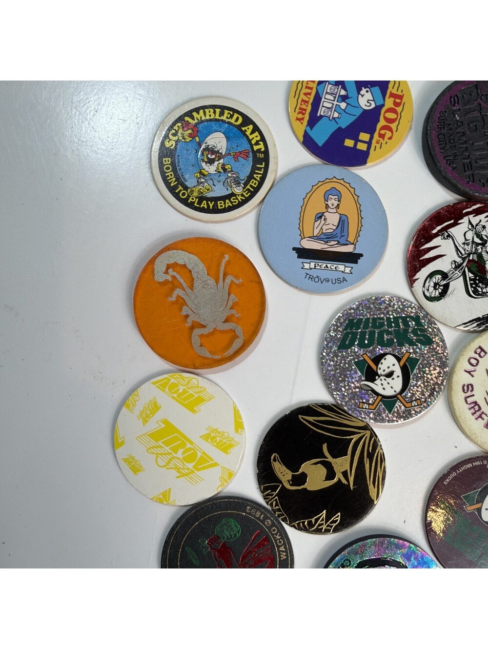 Lot Of 63 Pogs Slammers Solid Metal Plastic Cardboard Many Styles Big Value!! - Picture 8 of 14